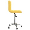 Otočná jídelní židle hořčicově žlutá textil 3087538