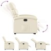 Elektrické zvedací polohovací křeslo krémové umělá kůže 3204055