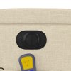 Elektrické masážní polohovací křeslo krémové textil 3204365
