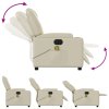 Elektrické masážní polohovací křeslo krémové umělá kůže 3204424