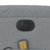 Elektrické masážní polohovací křeslo světle šedé textil 3204968