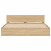 Rám postele s čelem a LED osvětlením dub sonoma 180 x 200 cm 3207590