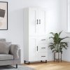 Skříň highboard bílá 69,5 x 34 x 180 cm kompozitní dřevo 3200025