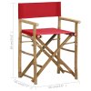 Skládací režisérská křesla 2 ks červená bambus a textil 313031