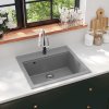 vidaXL Kuchyňský dřez single žulový šedý 142955