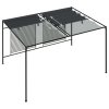 Altán se zatahovací střechou 4x3x2,3 m antracitový 180 g/m² 313625