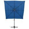4stupňový zahradní slunečník hliníková tyč azurový 250 x 250 cm 313827