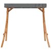 Rám pro zahradní houpačku se stříškou ohýbané dřevo úprava teak 313938