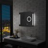 Koupelnové zrcadlo s LED světly a dotykovým senzorem 80 x 60 cm 144742