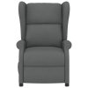 Elektrické polohovací křeslo ušák tmavě šedé textil 3098320