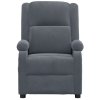 Elektrické polohovací křeslo tmavě šedé samet 3098394