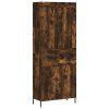 Skříň highboard kouřový dub 69,5 x 34 x 180 cm kompozitní dřevo 3199886
