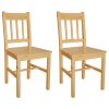 Jídelní židle 2 ks borové dřevo 241514