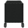 Zahradní truhlíky s kolečky 2 ks černé 107x32x38 cm polyratan 3210525
