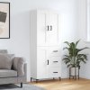 Skříň highboard bílá 69,5 x 34 x 180 cm kompozitní dřevo 3200001