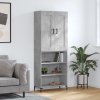 Skříň highboard betonově šedá 69,5x34x180 cm kompozitní dřevo 3200069