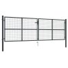 Pletivá zahradní branka pozinkovaná ocel 400 x 125 cm šedá 145778