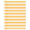 Balkónová zástěna bílo-žlutá 120 x 300 cm oxfordská látka 134908