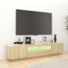TV skříňka s LED osvětlením dub sonoma 180 x 35 x 40 cm 3081900