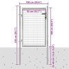 Zahradní brána pozinkovaná ocel 100 x 100 cm stříbrná 144756
