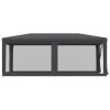 Party stan se 6 síťovanými bočnicemi antracitový 3 x 6 m HDPE 319239