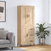 Skříň highboard dub sonoma 69,5 x 34 x 180 cm kompozitní dřevo 3200004