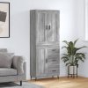 Skříň highboard šedá sonoma 69,5 x 34 x 180 cm kompozitní dřevo 3200023