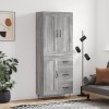 Skříň highboard šedá sonoma 69,5 x 34 x 180 cm kompozitní dřevo 3200039