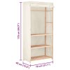 Šatní skříň s 3 policemi 79 x 40 x 170 cm 247107