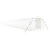 Skleník s ocelovým rámem bílý 48 m² 24 x 2 x 2 m 3188038
