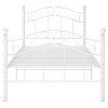Rám postele bílý kov 100 x 200 cm 324992