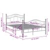 Rám postele šedý kov 120 x 200 cm 324996