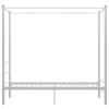 Rám postele s nebesy bílý kovový 100 x 200 cm 325055