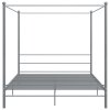 Rám postele s nebesy šedý kovový 180 x 200 cm 325068