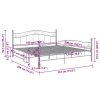 Rám postele šedý kov 180 x 200 cm 325005
