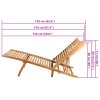 Zahradní lehátko masivní teak 316151