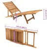 Zahradní lehátko masivní teak 316151