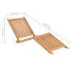 Zahradní lehátko masivní teak 316152