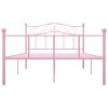 Rám postele růžový kov 140 x 200 cm 284540