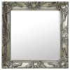 Nástěnné zrcadlo barokní styl 50 x 50 cm stříbrné 320314