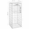 Gabionový sloupek 40 x 40 x 100 cm železo 151260