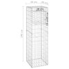 Gabionové sloupky 2 ks 40 x 40 x 140 cm železo 151263