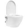 Závěsné WC bez oplachového kruhu s funkcí bidetu keramické bílé 145781