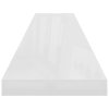 Plovoucí nástěnné police 4 ks lesklé bílé 120x23,5x3,8 cm MDF 323759