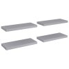 Plovoucí nástěnné police 4 ks šedé 60 x 23,5 x 3,8 cm MDF 323855