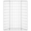 Trapézový gabionový vyvýšený záhon pozinkovaná ocel 80x20x100cm 145652