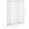 Trapézový gabionový vyvýšený záhon pozinkovaná ocel 80x20x100cm 145652