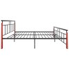 Rám postele kov a masivní dubové dřevo 200 x 200 cm 324896