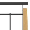 Rám postele kov a masivní dubové dřevo 100 x 200 cm 324898