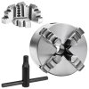 4čelisťové samostředící sklíčidlo soustruh 80 mm ocel 146708